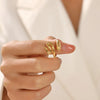 Wholesale Stainless Steel Zodiac Snake Ring For Women With Electroplating Design