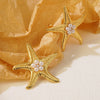 Wholesale Stamped Light Luxury Animal Shaped Pearl Stainless Steel Earrings For Women