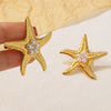 Wholesale Stamped Light Luxury Animal Shaped Pearl Stainless Steel Earrings For Women