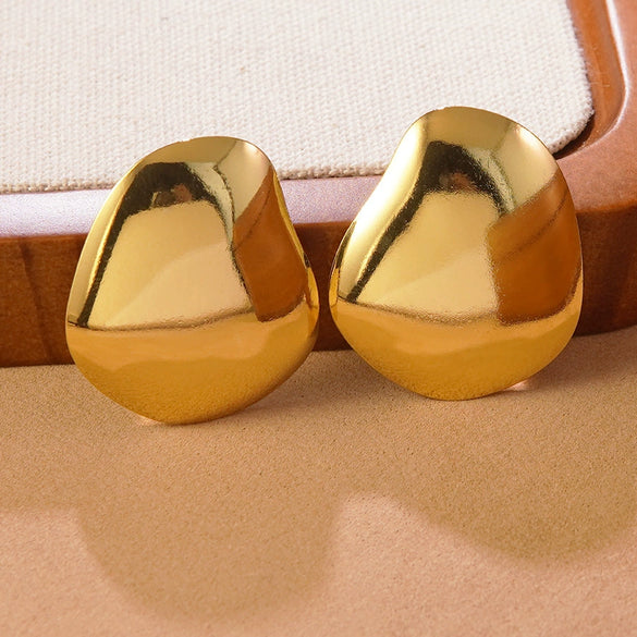 Wholesale Stamping Geometric Stainless Steel Earrings For Women Light Luxury Style