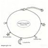 Wholesale Star And Crescent Moon Stainless Steel Vacuum Plated Bracelet For Women Girly Style