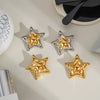 Wholesale Star Earrings In Gold And Silver Two Color Fashion Design Made Of Titanium Steel With Pvd Furnace Vacuum Real Gold Plating For Women