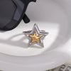 Wholesale Star Opening Ring In Gold And Silver Two Color Fashion Design Made Of Stainless Steel With Pvd Furnace Vacuum Real Gold Plating Unisex And All Match Jewelry
