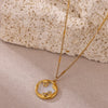 Wholesale Star Pendant Necklace With Starry Sky Design Gold Electroplated Stainless Steel Cross Chain Unisex