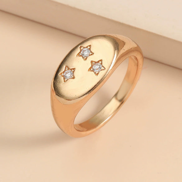 Wholesale Star Ring Copper Electroplating Women's Hand Jewelry