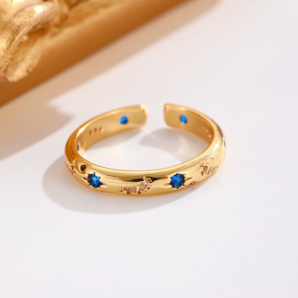 Wholesale Star Ring Copper Electroplating Women's Hand Jewelry