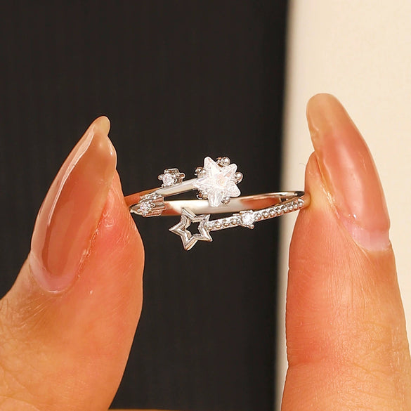Wholesale Star Ring Copper Electroplating Women's Hand Jewelry