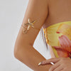 Wholesale Starfish And Coral Open Arm Bracelet Iron Electroplated Modern Minimalist Animal Style Jewelry Accessory