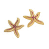 Wholesale Starfish Pattern Electroplated 18K Gold Stainless Steel Earrings For Women