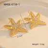 Wholesale Starfish Pattern Electroplated 18K Gold Stainless Steel Earrings For Women