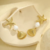 Wholesale Starfish Pendant Earrings Stainless Steel Geometric Fashion Electroplated Women