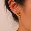 Wholesale Starfish Zodiac Animals Style Stainless Steel 16K Gold Plated Earrings For Women