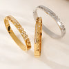 Wholesale Starry Zircon Exquisite Row Diamond Bracelet Stainless Steel 18K Gold Plated For Girls And Women