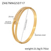 Wholesale Starry Zircon Exquisite Row Diamond Bracelet Stainless Steel 18K Gold Plated For Girls And Women