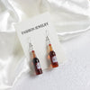 Wholesale Statement Wine Bottle Pendant Earrings For Men And Women Plastic And Resin Design
