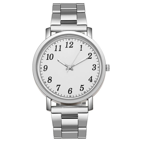 Wholesale Steel Band Quartz Couple Watches For Men And Women With Alloy Case And Mineral Strengthened Glass Mirror Business Style