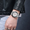 Wholesale Steel Belt Full Automatic Quartz Men's Watch With Large Dial And Round Dial Shape Aggressive Tough Guy Style