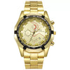 Wholesale Steel Belt Full Automatic Quartz Men's Watch With Large Dial And Round Dial Shape Aggressive Tough Guy Style