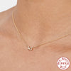 Wholesale 925 Sterling Silver Angel Clavicle Necklace For Women With Geometric Design And Electroplating Treatment