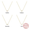 Wholesale 925 Sterling Silver Angel Clavicle Necklace With Geometric Pattern For Women
