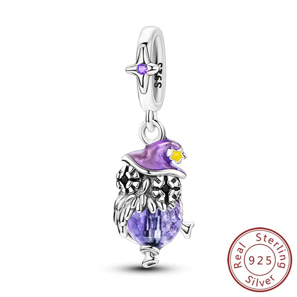 Wholesale 925 Sterling Silver Animal Insect Butterfly Dragonfly Firefly Owl Bead Charm Dripping Oil Diy Jewelry Accessories Bracelet