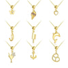 Wholesale 925 Sterling Silver Animal Zodiac Geometric Pendant Necklace For Women Electroplated Jewelry