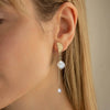 Wholesale 925 Sterling Silver Baroque Freshwater Pearl Geometric Pendant Earrings With Electroplating For Women