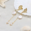 Wholesale 925 Sterling Silver Baroque Freshwater Pearl Geometric Pendant Earrings With Electroplating For Women