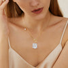 Wholesale 925 Sterling Silver Baroque Pearl Buckle Necklace Geometric Style Electroplated For Women