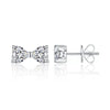 Wholesale 925 Sterling Silver Bowshaped Moissanite Inlaid Stud Earrings For Women Fashion And Light Luxury Style