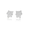 Wholesale 925 Sterling Silver Cat Ear Studs For Women With Geometric Style And Electroplating Treatment