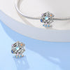 Wholesale 925 Sterling Silver Charm Crystal Star Moon Sun Beads Jewelry Bracelet Accessories With Dripping Oil Design For Women