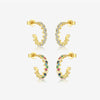 Wholesale 925 Sterling Silver Circle Women's Earrings With Distinctive Niche Fashion Design And Electroplated 18K Gold Finish