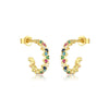 Wholesale 925 Sterling Silver Circle Women's Earrings With Distinctive Niche Fashion Design And Electroplated 18K Gold Finish
