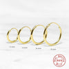 Wholesale 925 Sterling Silver Classic Gloss Circle Ear Buckle Geometric Earrings