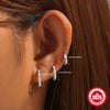 Wholesale 925 Sterling Silver Classic Minimalist Diamond Earrings With Electroplating Treatment