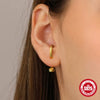 Wholesale 925 Sterling Silver Creative Fun Snake Stud Earrings With Geometric Design And Electroplating For Women