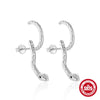 Wholesale 925 Sterling Silver Creative Fun Snake Stud Earrings With Geometric Design And Electroplating For Women