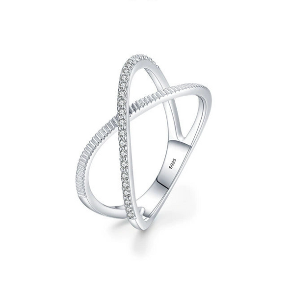 Wholesale 925 Sterling Silver Cross Ring Geometric Style Seiko Design Unisex