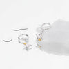 Wholesale 925 Sterling Silver Cross Star Earrings With Electroplating For Female