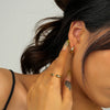 Wholesale 925 Sterling Silver Cshaped Minimalist Geometric Retro Metal Earrings For Women