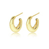 Wholesale 925 Sterling Silver Cshaped Minimalist Geometric Retro Metal Earrings For Women