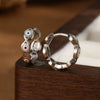 Wholesale 925 Sterling Silver Devil's Eye Glue Enamel Geometric Dripping Oil Earrings For Women