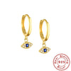 Wholesale 925 Sterling Silver Devil's Eye Love Palm Diamond Earrings With Geometric Design For Women