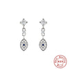 Wholesale 925 Sterling Silver Devil's Eye Love Palm Diamond Earrings With Geometric Design For Women