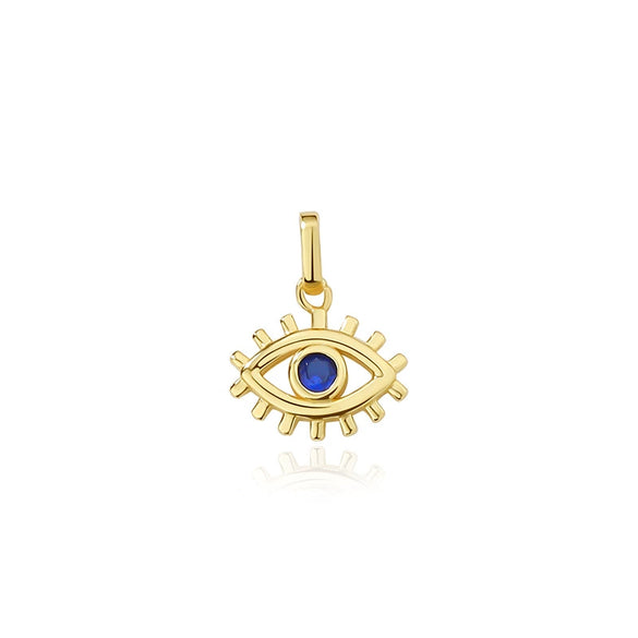Wholesale 925 Sterling Silver Devil's Eye Necklace With Microinlaid Zircon Geometric Electroplated Pendant For Female