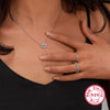 Wholesale 925 Sterling Silver Devil's Eye Necklace With Zircon Inlay Electroplated