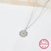 Wholesale 925 Sterling Silver Devil's Eye Necklace With Zircon Inlay Electroplated