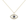 Wholesale 925 Sterling Silver Devil's Eye Necklace With Zircon Inlay Electroplated