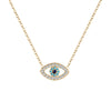 Wholesale 925 Sterling Silver Devil's Eye Necklace With Zircon Inlay Electroplated